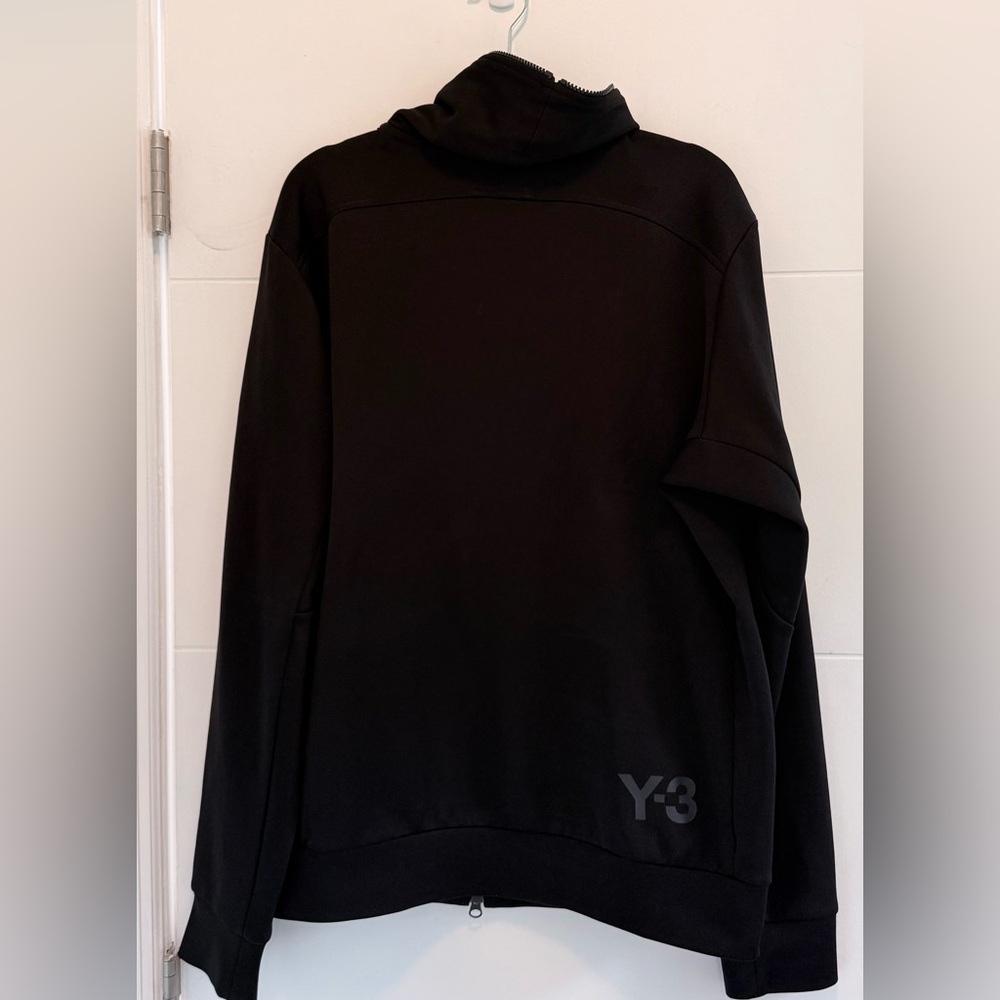 Y3 Yohji Yamamoto Mens Hoodie Sweater Jacket Sz L Black